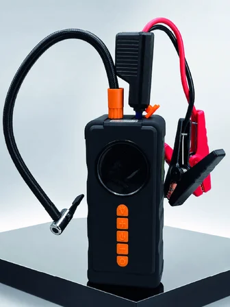 10000mAh Şarjlı Araç Kompresörü Akü Takviye Cihazı Powerbank Özellikli Dijital Lastik Şişirme Pompas
