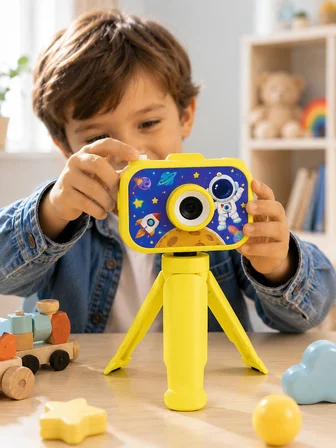 Çocuk Kamerası Fotoğraf ve Video Çekimi Mini Tripodlu Şarjlı Dijital Kamera 2.0 TFT Ekran - Lisinya