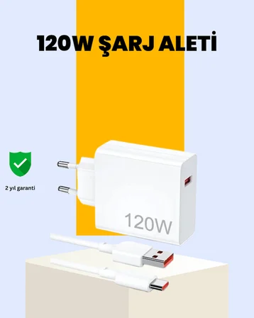 120 Watt Type C Hızlı Şarj Cihazı  Reno 4 5 6 Uyumlu - Lisinya