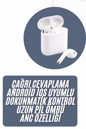 2025 Model Çağrı Cevaplayabilen Bluetooth Kulaklık Beyaz Dokunmatik Kontrol - Lisinya