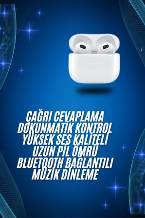 3.Nesil İOS Android Uyumlu Bluetooth 5.0 Beyaz Çağrı Cevaplama Yeni Nesil - Lisinya