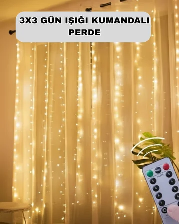 Uzaktan Kumandalı Perde Tipi Günışığı Peri Led Işık Dekorasyon - Lisinya
