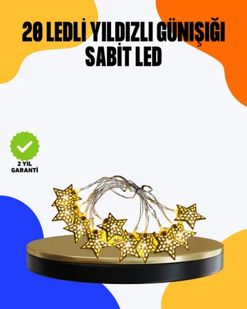Yıldız Led Işık 5 Metre Dekoratif Aydınlatma Günışığı - Lisinya