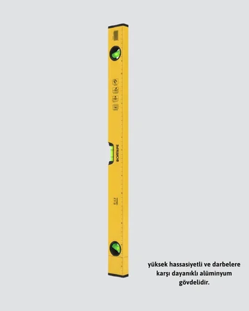 600 mm Su Terazisi Sarı Dayanıklı Gövde Hassas Ölçüm Yeni Nesil - Lisinya
