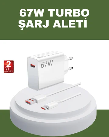 67 Watt Type C Hızlı Şarj Cihazı OnePlus 7 8 9 10 Uyumlu - Lisinya