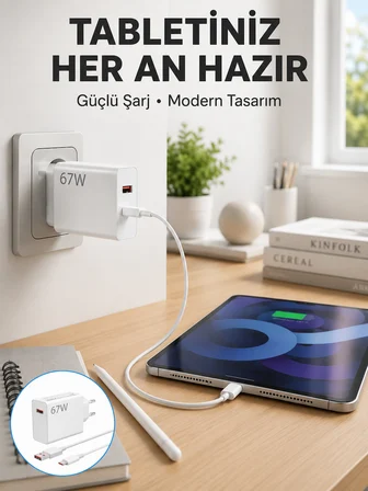 67 Watt Type C Hızlı Şarj Başlık Xiaomi Black Shark Uyumlu Yeni Nesil - Lisinya