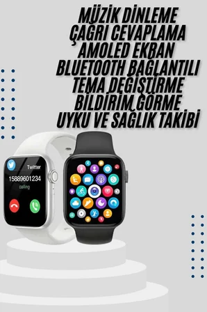 Akıllı Saat Yeni Nesil Android ve İOS Uyumlu Titreşim Modlu Alarm Kronometre - Lisinya