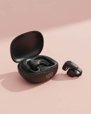 Açık Tasarım Kablosuz Bluetooth Spor Kulaklık LED Ekranlı - Lisinya
