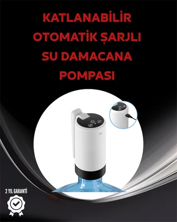 Otomatik Şarjlı Damacana Pompası Ev Ofis Kamp Kullanım - Lisinya