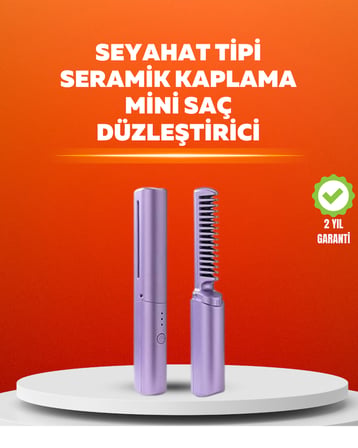 USB Şarjlı Kablosuz Saç Düzleştirici – Seyahat ve Günlük Kullanım - Lisinya