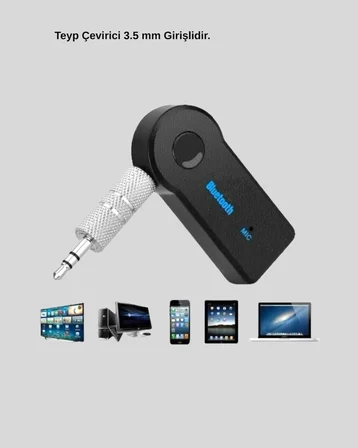 Bluetooth AUX Çevirici ve PD Destekli Araç Şarj Cihazı 2’li Set - Lisinya