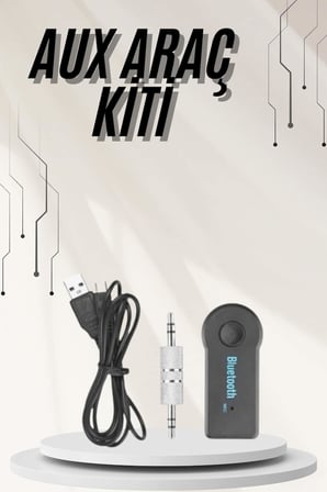 Yeni Nesil Bluetooth Aux Araç Kiti Siyah TV Tablet Telefon Araç Araba - Lisinya