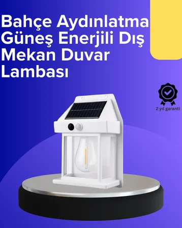 Güneş Enerjili Hareket Sensörlü Duvar Lambası - Lisinya