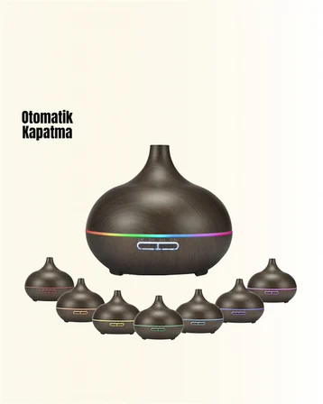 550 ml Kapasiteli Ultrasonik Difüzör – Yağsız Nemlendirici Kullanımıyla Uyumlu Yeni Nesil - Lisinya