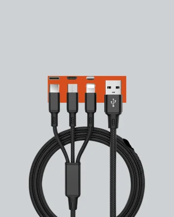 Çoklu USB Şarj Kablosu – 1,2m Hızlı Şarj, 3A Güçlü Akım - Lisinya