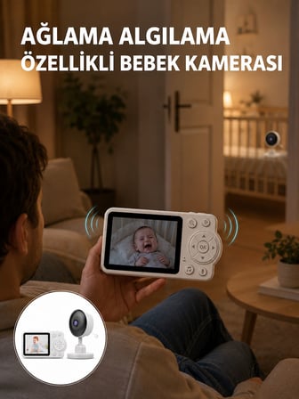 WiFi Gerektirmeyen Dijital Şifrelemeli Bebek Monitörü Yeni Nesil - Lisinya