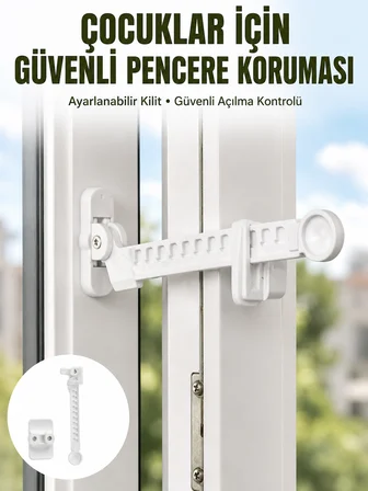 Cam Pencere Açılma Kontrol Kilidi Kolay Montaj 3’lü Yeni Nesil - Lisinya