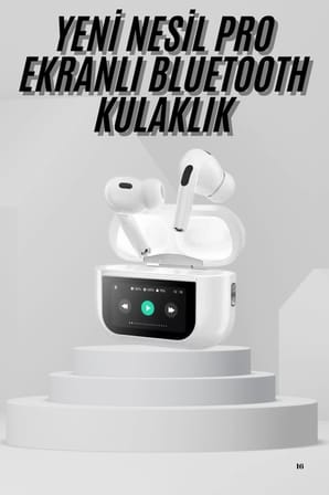Dokunmatik Ekranlı Air Pro 2 ANC Kulaklık Kablosuz Çok Fonksiyonlu - Lisinya