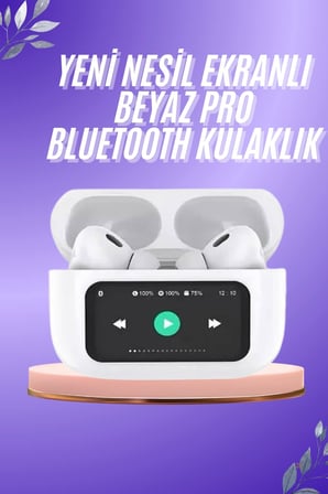 Dokunmatik Ekranlı ANC/ENC Yeni Nesil Pro Bluetooth Kulaklık Dokunmatik Ekran - Lisinya