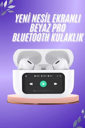 Dokunmatik Ekranlı ANC/ENC Yeni Nesil Pro Bluetooth Kulaklık Dokunmatik Ekran - Lisinya