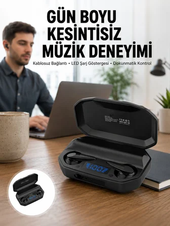 Kulaklık Bluetooth 5.2 Kablosuz Kulakiçi Rgb Işıklı Çift Mikrofonlu Yeni Nesil - Lisinya
