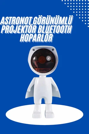 Astronot Işık Projektörü Gökkuşağı Projeksiyon Gece Lambası Hediyelik - Lisinya