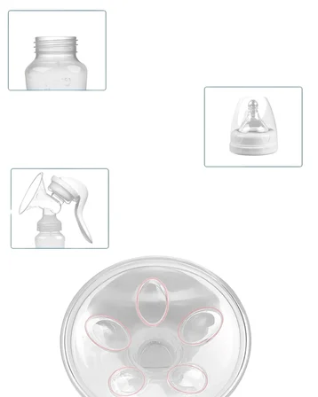 Manuel Göğüs Pompası Masaj Özellikli BPA İçermez Taşınabilir 180 ML - Lisinya
