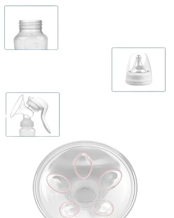 Taşınabilir Manuel Göğüs Pompası Ayarlanabilir Vakumlu 180 ML Şişeli - Lisinya