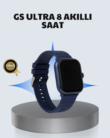 Akıllı Saat 360 mAh Çoklu Spor Modlu Lacivert Siyah Kordon - Lisinya