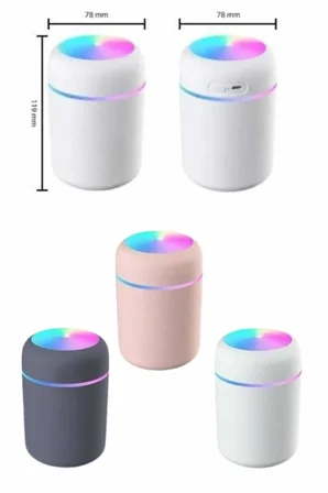 Rgb Işıklı Ulrasonik Ledli Hava Nemlendirici Buhar Makinesi Buhardanlık - Lisinya