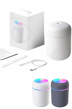 Humidifier LED Işıklı Mini Ortam Oda Kokusu Aromaterapi Buhardanlık - Lisinya