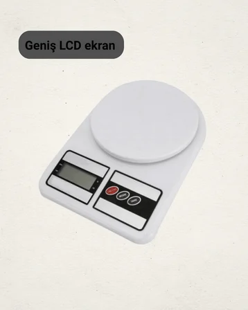 LCD Ekranlı Yüksek Hassasiyetli Dijital Mutfak Terazisi Yeni Nesil - Lisinya