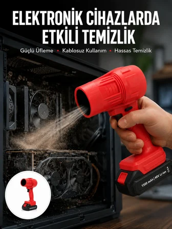 Kablosuz Elektrikli Toz Üfleyici Çok Amaçlı Temizlik Aleti Yeni Nesil - Lisinya