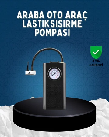 Elektrikli Hava Kompresörü Type-C USB Şarjlı Çok Fonksiyonlu Lastik Pompası - Lisinya
