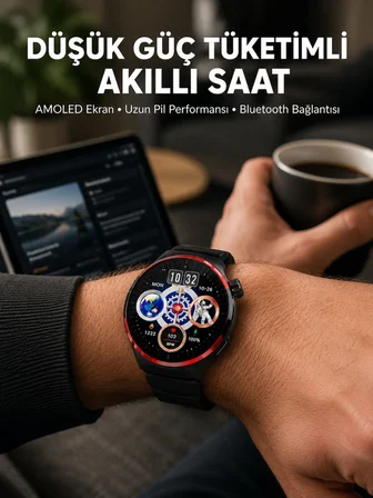 Dokunmatik Akıllı Saat Kablosuz Şarj AMOLED Ekran Yeni Nesil - Lisinya