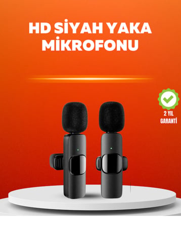 Çift Mikrofonlu Kablosuz Kayıt Seti iPhone Uyumlu Mini Mikrofon - Lisinya