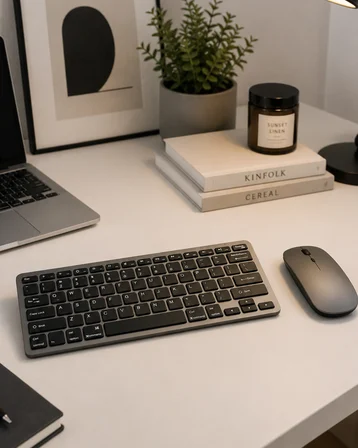 Sessiz Kullanım Sunan Bluetooth Klavye Mouse Seti Çoklu Cihaz Uyumlu - Lisinya