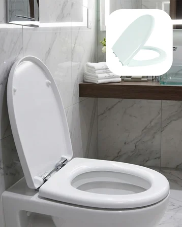 Universal Klozet Kapak Seti Kaydırmaz Alt Yüzey Kolay Temizlik Banyo Aksesuarı - Lisinya