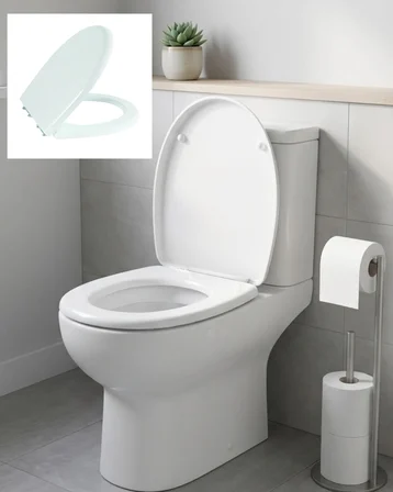 Standart Klozet Kapağı Kolay Montaj Dayanıklı Plastik Universal Uyumlu Tasarım - Lisinya