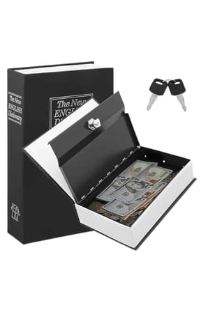 Kilitli Gizli Kasa Sözlük Kumbara Kitap Sözlük Görünümlü 18cm - Lisinya