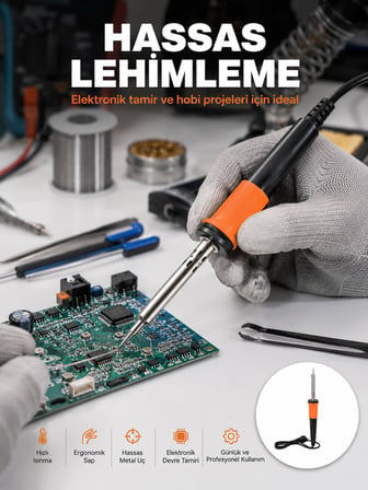 Güvenli Kullanım Sağlayan Isı Yalıtımlı Lehimleme Kalemi - Lisinya