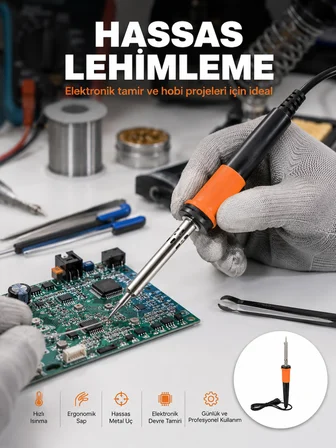 Güvenli Kullanım Sağlayan Isı Yalıtımlı Lehimleme Kalemi - Lisinya
