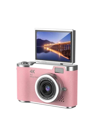 Profesyonel Çekim İçin 48 MP Kamera 18x Zoom Flip Ekran Dijital Kamera - Lisinya