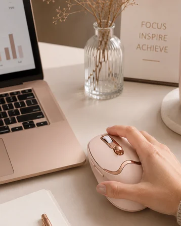 Ergonomik Tasarımlı Kablosuz Mouse Bluetooth ve USB Alıcılı - Lisinya