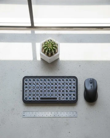RGB Işıklı Kablosuz Mini Klavye 10 mm İnce Gövde - Lisinya