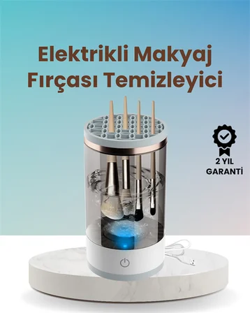 USB Şarjlı Derin Temizlik Makyaj Fırçası Yıkama Makinesi - Lisinya