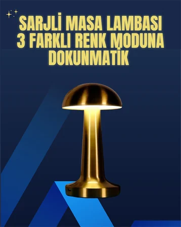 Modern Tasarım Şarjlı Masa Lambası – 1800 mAh Batarya - Lisinya