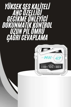 Gecikme Önleyici Oyuncu Kulaklığı Bluetooth Bağlantılı ANC Özelliği 5.0 Bluetooth - Lisinya