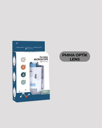 Taşınabilir LED Işıklı Cep Mikroskop – 80X–200X Büyütme - Lisinya