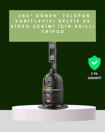 Yüz Takipli 360° Akıllı Gimbal Telefon ve Aksiyon Kamera Uyumlu - Lisinya